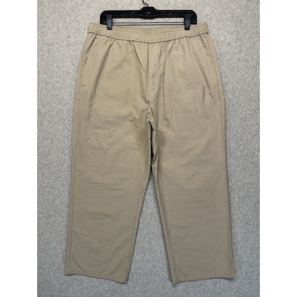Modern Citizen Wide Leg Pants Womens XL Beige Elastic Waist‎ Pull On Crop